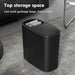 Large-capacity Oval Rubbish Bin with Press Lid — Odour-sealing PP Bin for Home