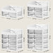 PP 5-Layer Drawer Makeup Storage Box – Multi-layer Cosmetic Organiser (White / Pink)