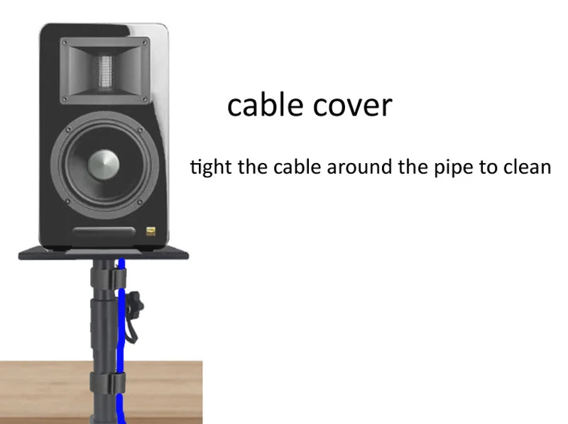 XP-07 Universal Height-Adjustable Speaker Stands (Pair) — 260–360mm, 360° Rotating Clamp Mount