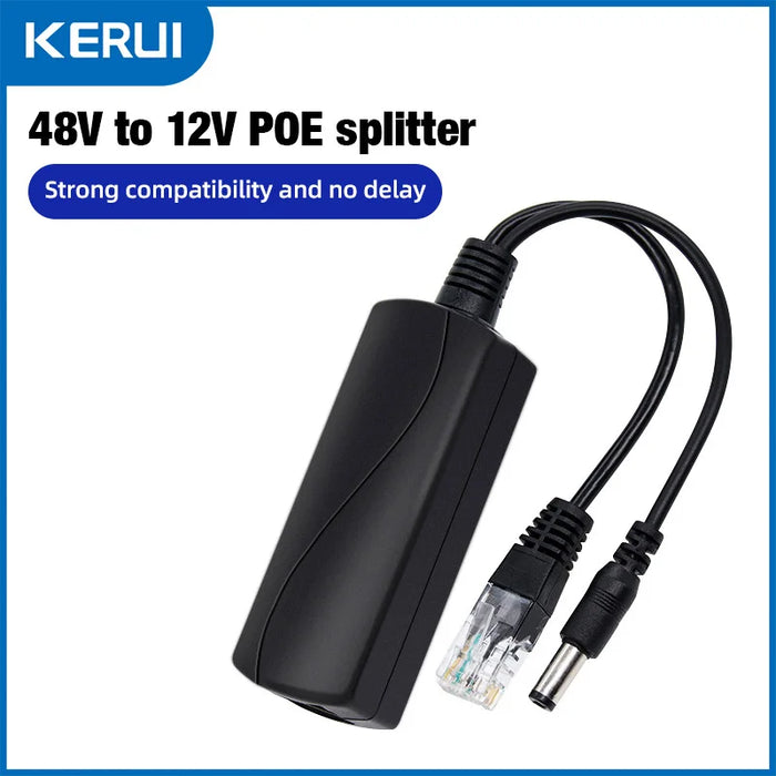 PoE Splitter 48V to 12V DC 1.2A for IP CCTV Cameras – 100 metres