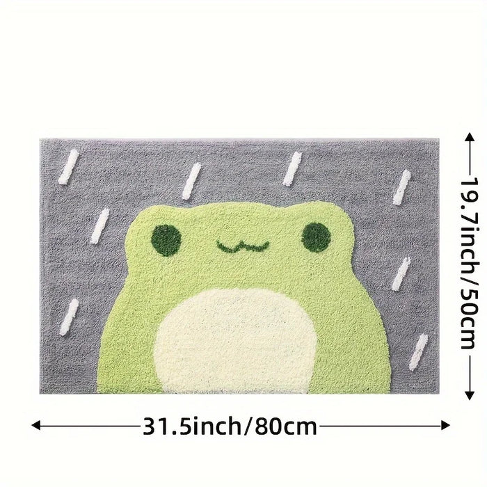 VIKAMA Ultra-Soft Frog Bath Mat – Absorbent, Non-Slip Bathroom Rug
