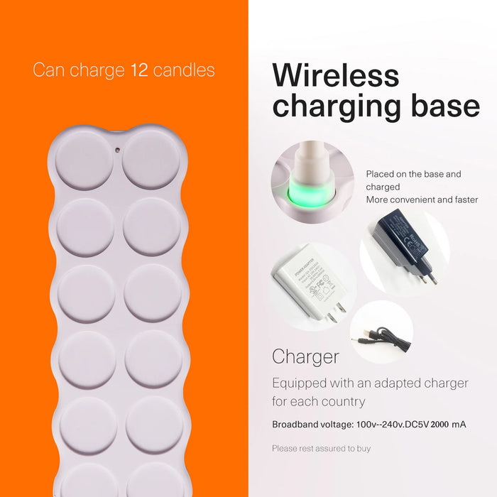 12-Pack USB Rechargeable Flameless LED Tealight Candles with Remote & Timer