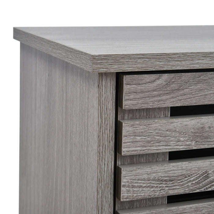 Modern Wooden Freestanding Bathroom Cabinet - Grey Oak, 60 x 30 x 85cm