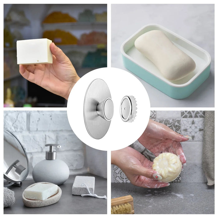 Perforation-Free Magnetic Soap Holder — Stainless Steel Wall-Mounted Soap Saver