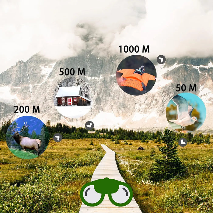 10x25 Compact Folding Binoculars — Lightweight Pocket Travel Binoculars for Adults & Kids