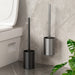 Long‑Handle Aluminium Toilet Brush with Wall‑Mounted Holder — White, Grey or Black
