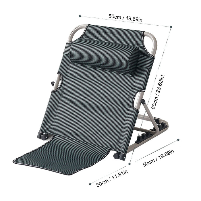 Adjustable Lifting Bed Backrest Floor Chair with Head Pillow — 6‑Position Anti‑Slip