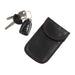 Car Key Signal Blocker Pouch — Faraday RFID Blocking Fob Case (Black)