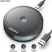 Conference Microphone with 5‑in‑1 USB Adapter — 360° Omnidirectional Condenser Mic for PC & Mac