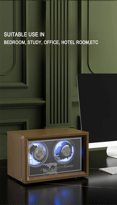 Wooden USB Watch Winder for Automatic Watches — Silent Mabuchi Motor