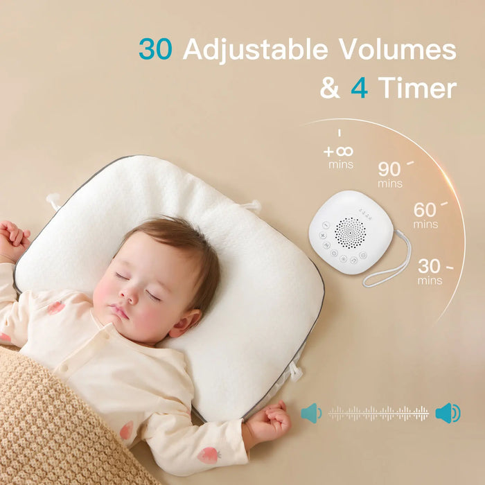 White Noise Sound Machine with 24 Soothing Sounds & Rechargeable Night Light — Sleep Aid for Babies, Kids & Adults
