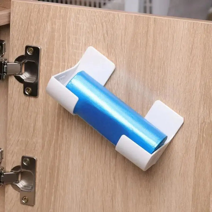 Wall-Mounted Trash Bag Holder — 2/4/6 Pack Plastic Dispenser for Kitchen Shelf