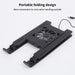 Foldable Laptop Cooling Stand with 1 Fan — Portable Elevated Notebook Riser