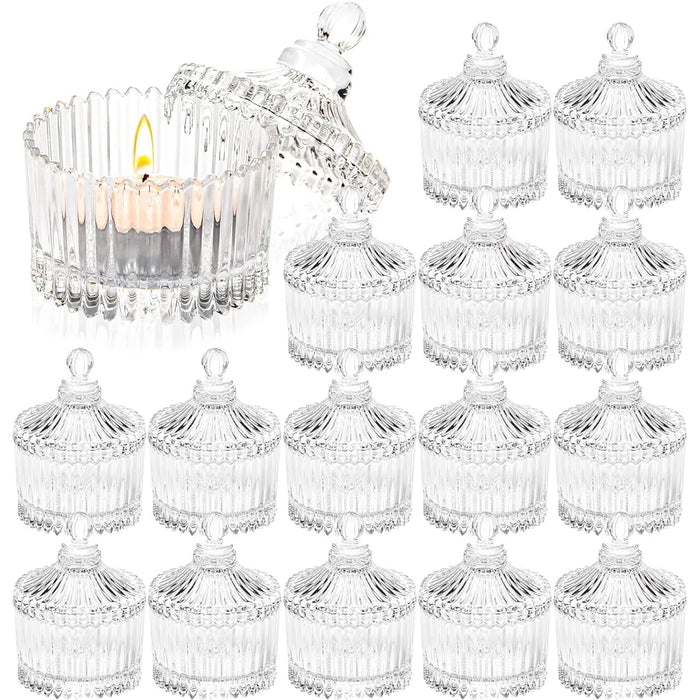 Votive Candle Holders with Lids — Glass Tealight Holders for Weddings & Centrepieces