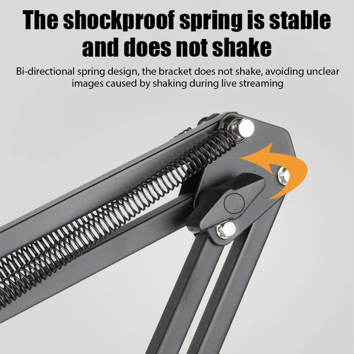 Flexible Desktop Scissor Microphone Arm – Adjustable Boom for Podcasting and Streaming