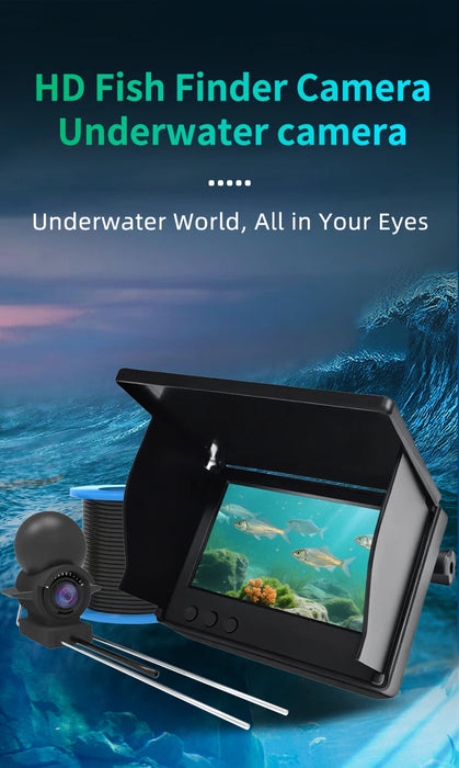 220° Underwater Fishing Camera — Handheld 4.3in LCD, 1080P Live View with Night Vision