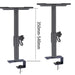 XP-07 Universal Height-Adjustable Speaker Stands (Pair) — 260–360mm, 360° Rotating Clamp Mount