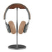 Walnut Wood & Aluminium Headphone Stand with Solid Metal Base — Desk Headset Holder