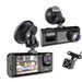 Dashcam 1080p with IR Night Vision, 2" IPS Screen, Loop Recording — 2 or 3 Camera DVR