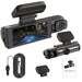 Dual-Lens Car DVR Dash Cam 1080P FHD — Front and Interior Recorder