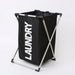 Foldable Laundry Basket with Aluminium Frame & 600D Oxford Fabric — 3‑Grid Large Capacity