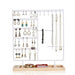 Multifunctional Metal Jewellery Display Rack with Detachable Wooden Base