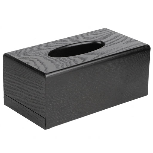 Black Wooden Tissue Box – Elegant Napkin Holder for Home & Hotel