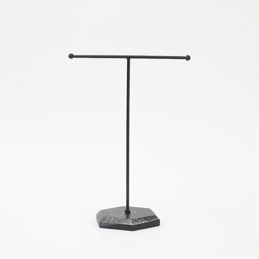 T-shaped Jewellery Display Stand — Wood & Metal, Gold and Black options