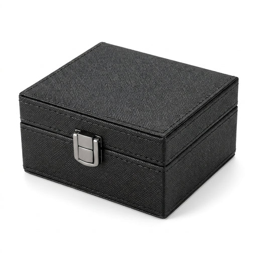 Cross-Pattern RFID Signal-Blocking Leather Key Organiser — Small & Large
