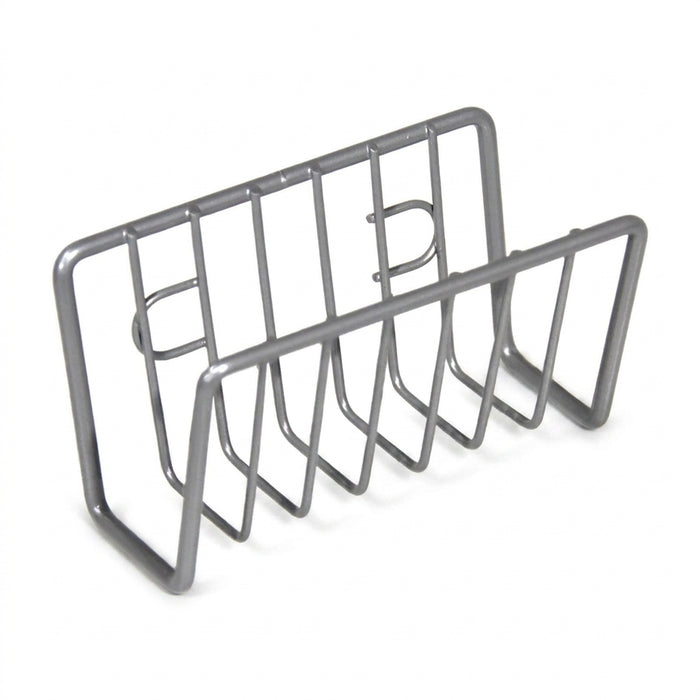 Stainless Steel Suction Cup Sponge Holder — Sink Caddy (Grey Silver / Black)