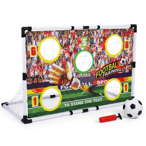 Mini Folding Inflatable Football Goal — 80cm Portable Practice Net
