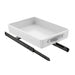 Pull-Out Cabinet Organiser Tray with Handle — Plastic, Reusable (White, M/L)