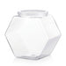 Clear Hexagonal Candy & Cookie Jar with Lid — Reusable Plastic Countertop Organiser