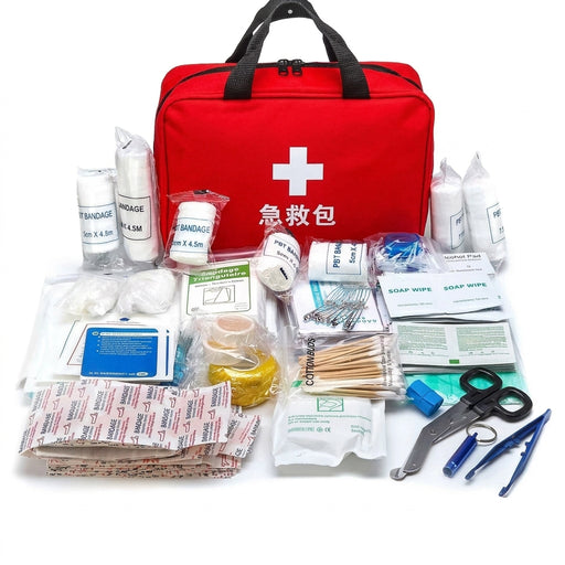 184-Piece First Aid Kit with Portable Medical Bag for Hiking and Camping
