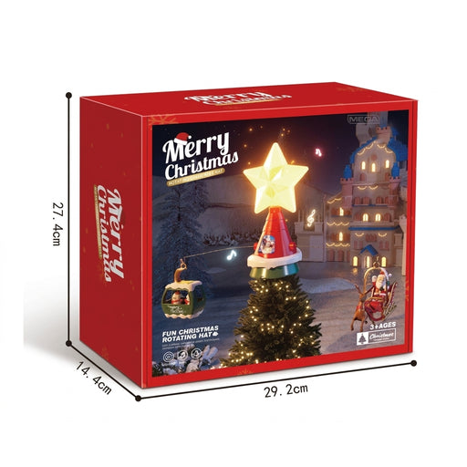 Christmas Tree Topper with Rotating Sleigh, Music and Lights