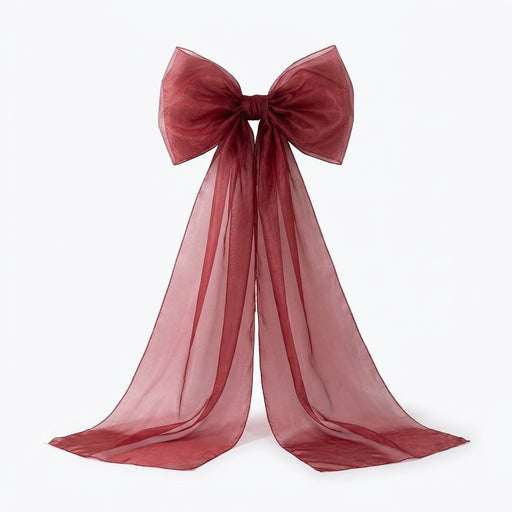 Christmas Organza Bow Tree Topper and Hanging Decoration, 50 x 200cm